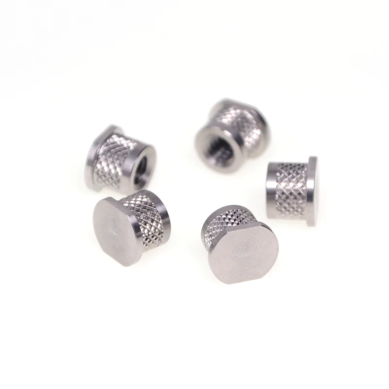 customized stainless steel passivation hot melting knob knurling tool door handle knurled  nut knurl
