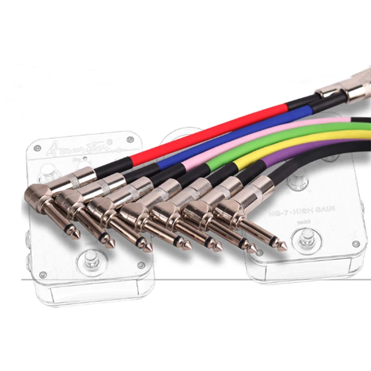 Wholesale 20CM Audio Mono Pedalboard Cord Instrument Cables Colored Effect Pedal Guitar Patch Cable