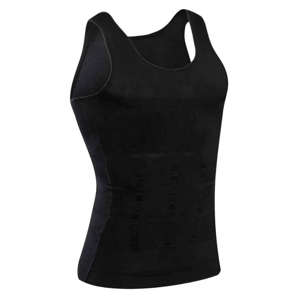  W006 прошитая Классическая утягивающая мужская майка 70D с панелями для коррекции фигуры