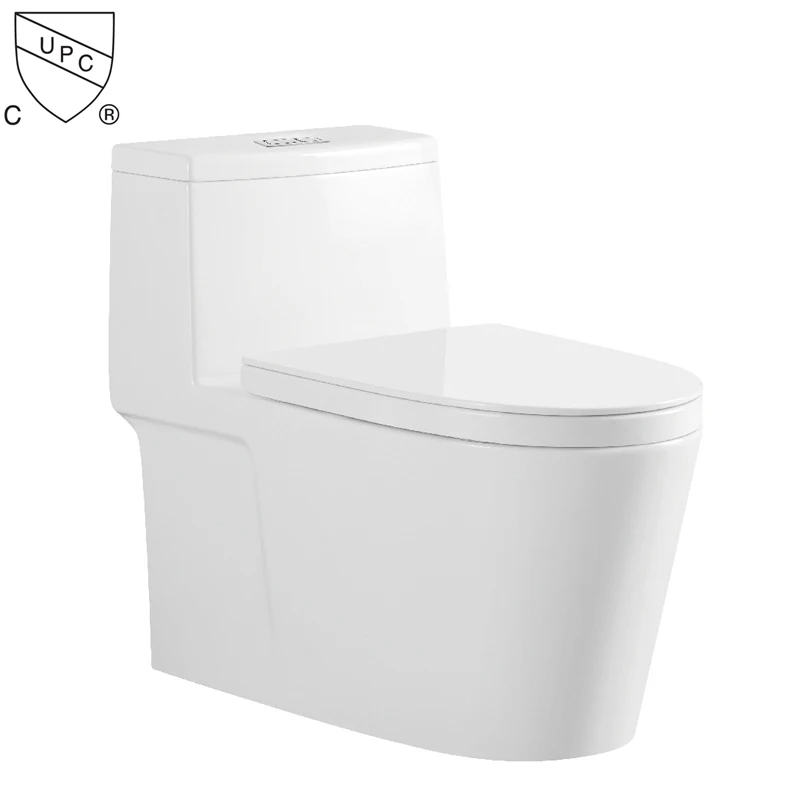 China Sanitary Ware Manufacturer One Piece S-Trap Toilet Bathroom Siphon Flushing  Cupc Wc Toilet