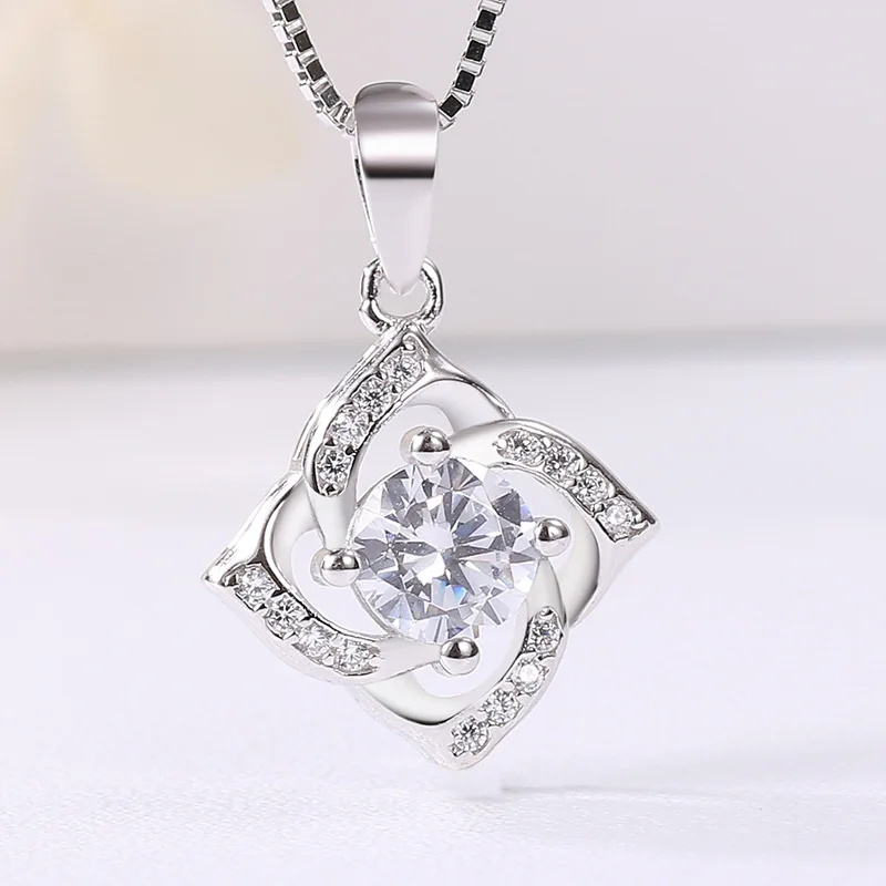 S925 Sterling Silver  Gold Cubic Zirconia Pendant  Jewelry accessories for Her Gifts for Woman Wife Girlfriend Mom