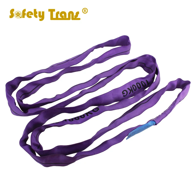 
Customized End Plate Attachment Hunting Double Ply round sling Webbing Sling 