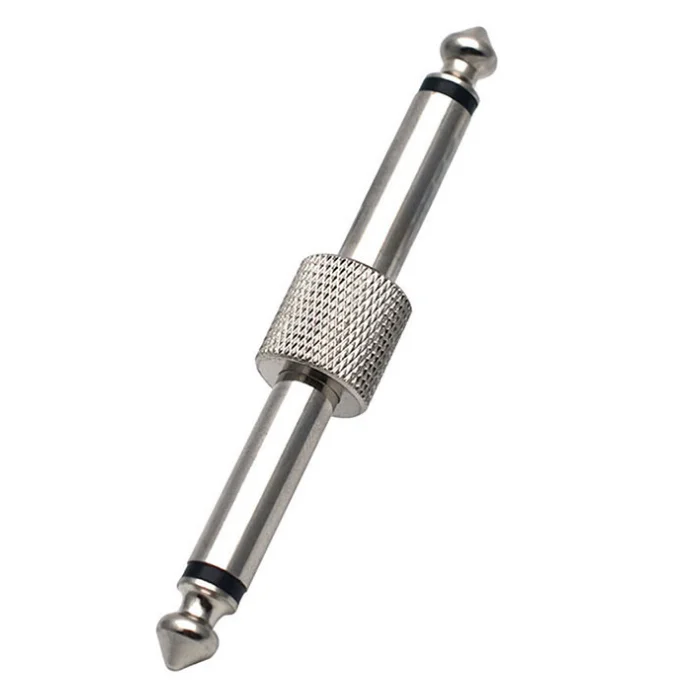 6.35 6.5 MM Guitar Single Block Effector Connector Knurled Effector Conversion Linear Cylindrical Connector