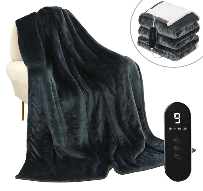 220V Winter Comfortable Flannel electric washable heated blanket for Home