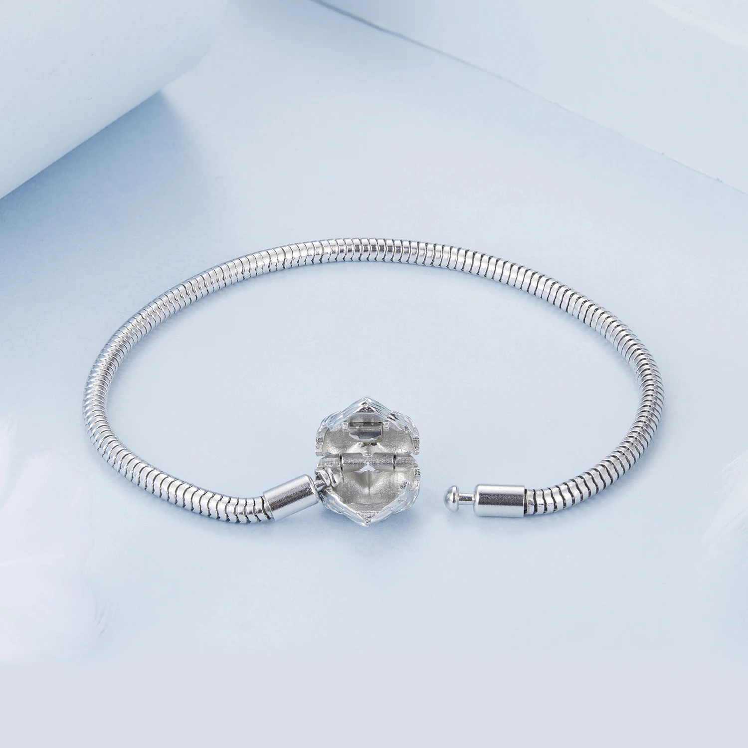 s925 sterling silver simple heart base chain heart bracelet jewelry