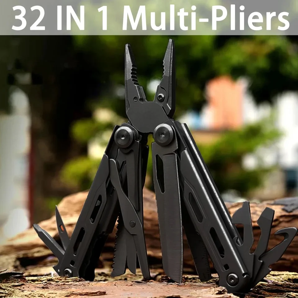 12-in-1 Mini Multi-tool Needle Nose Pliers Pocket Knife Keychain Bottle Opener  EDC Gear And Equipment