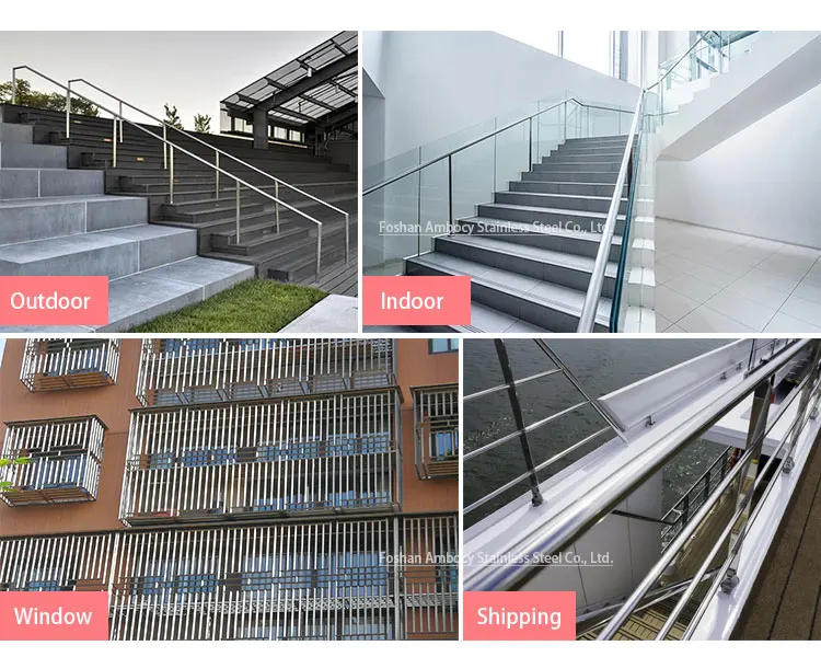 Foshan Ambocy stainless steel square pipe stairs