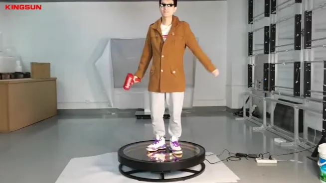 2022 hot sale new designed tempered glass 115cm diameter metal base photo booth automatic rotated 360 degree video booth