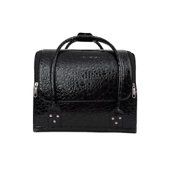 Keyson Custom Logo Easy Carrying Beauty Box Soft Leather Makeup Tool Organizer with Trays