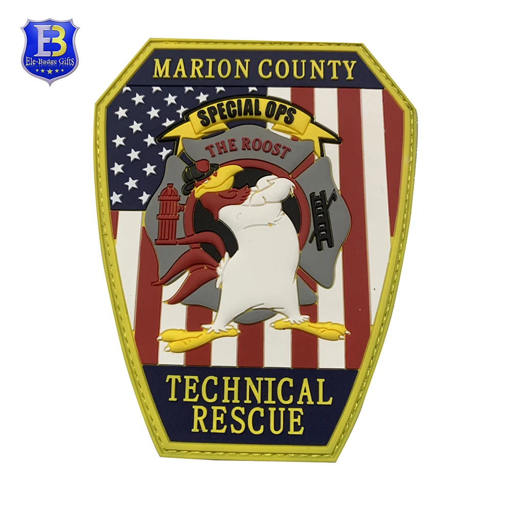 Custom Brand 3d Logo Eagle Badge Heat Press Pvc Patch Iron On Clothing Pvc Patches rubber badge pvc hat patches