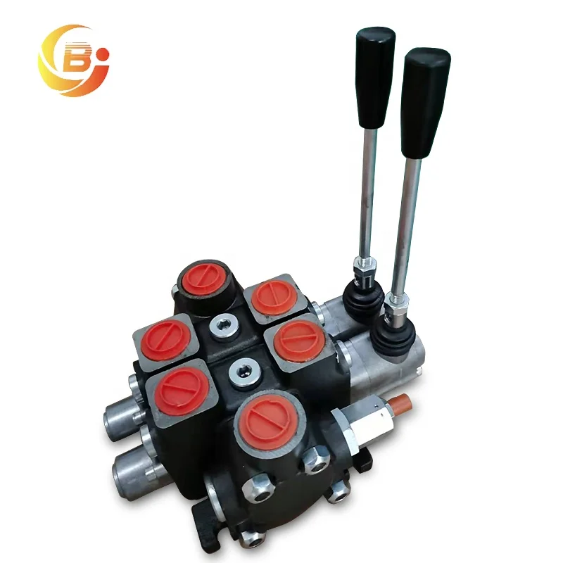 Junbao Wholesale 27 GPM Hand Operated Hydraulic Directional Double Acting Control Valve P100 Series for Tractor