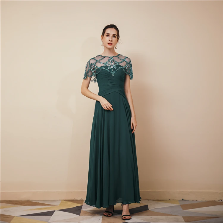 Новинка 2022 длинное стильное изумрудно-зеленое платье классическое праздничное вечернее