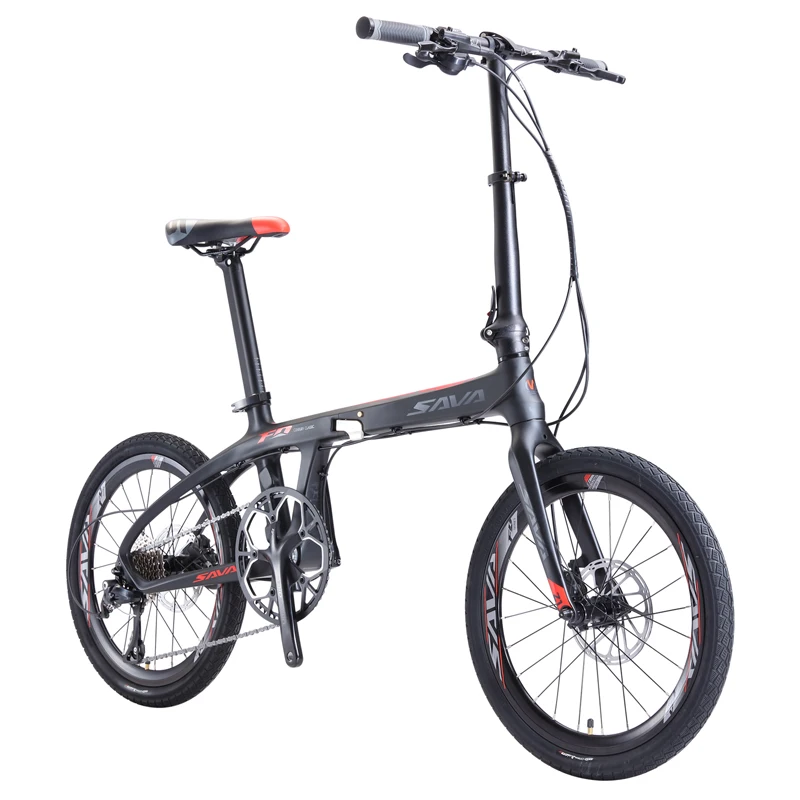 SAVA Z1 Carbon Fiber Folding bike 20 Inch Carbon Frame Bicycle Folding with SHIMANO 105 22S City bike Mini Folding City Bike