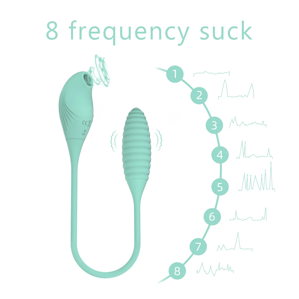 Explosive sex toy shock bird vibrator tongue lick suck more frequently abuse Yin jump egg Green Sex toys for women