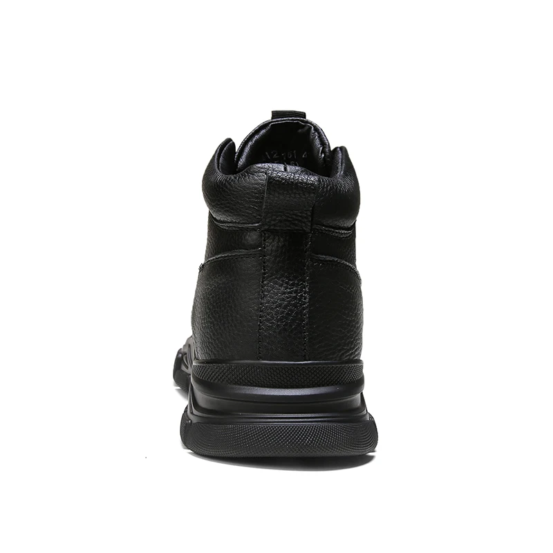 Wholesale In Stock Genuine Leather Men Work Boots Male Latest Lace Up Winter Warm Safety Sport Boots Shoes
