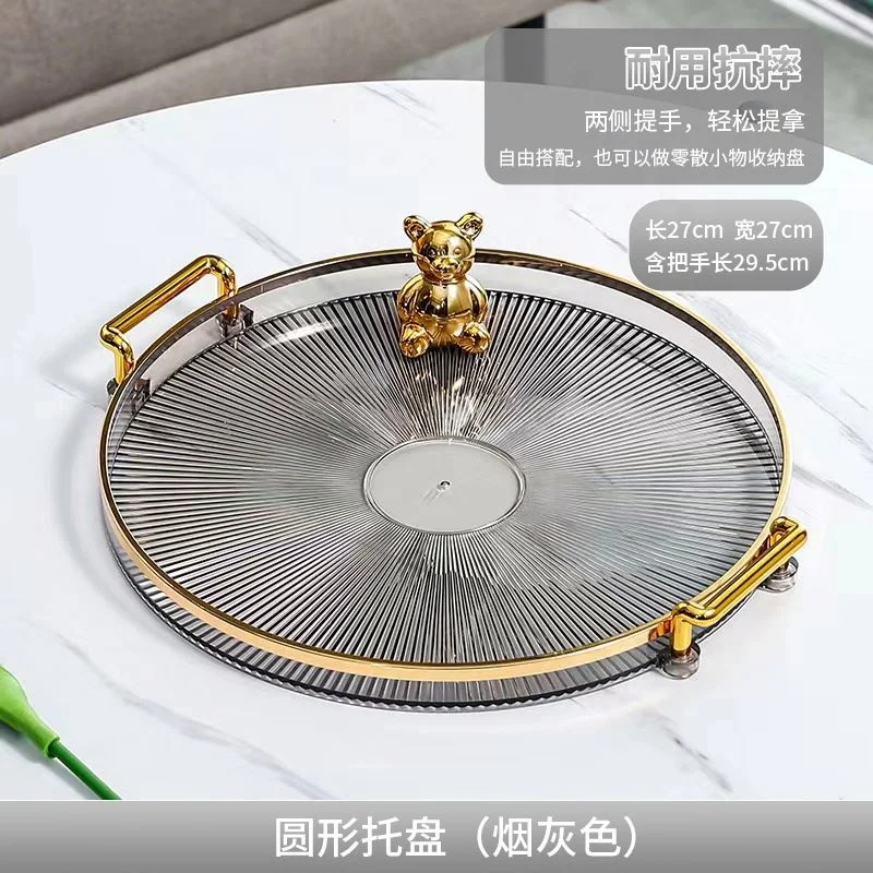 Hot Selling Customized Transparent Acrylic Tray Storage Display Acrylic Service Tray With Handle