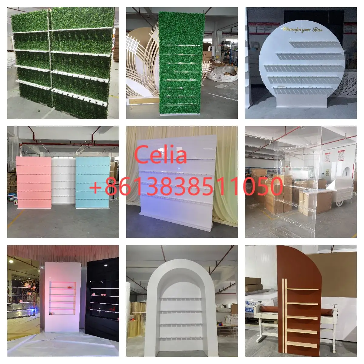 NIKA Champagne Flutes Display Champagne Bar Glass Holder Champagne Wall Shot Wall Stand