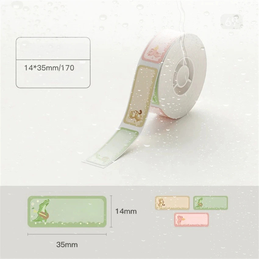 Custom Cute Animal Pattern Adhesive Sticker for Industrial Use for Machinery Rolled Packing for Gifting Label