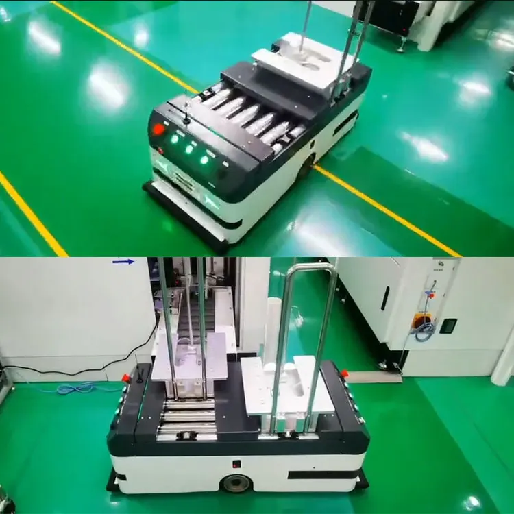 Foxtech Custom GT80 Double-Roller Conveyor Autonomous Mobile Automated Guided Vehicle AMR AGV Warehouse Robot