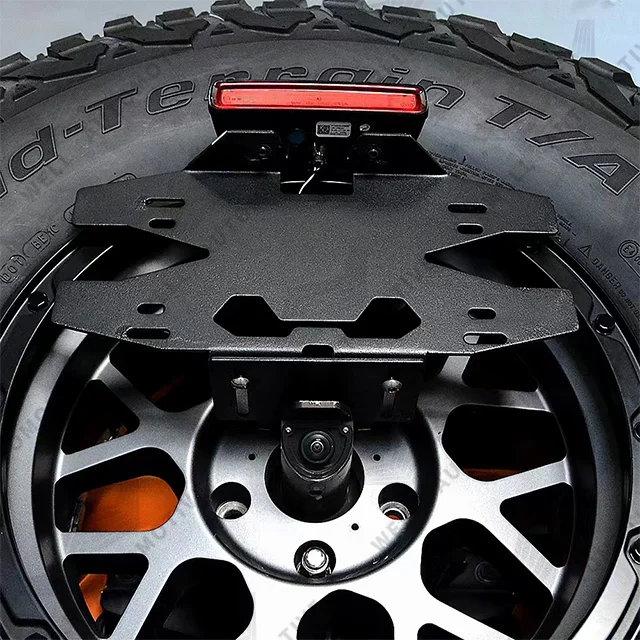 Factory Wholesale Black Fashionable Trunk Spare Tire Translation License Plate Frame For Jeep Wrangler//