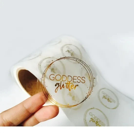 Customized Gold Foil Print PVC Roll Label