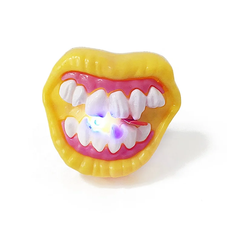 Plastic Bulk Candy Toys Empty Container Holder Sweet Dispenser Candies False Teeth with Light