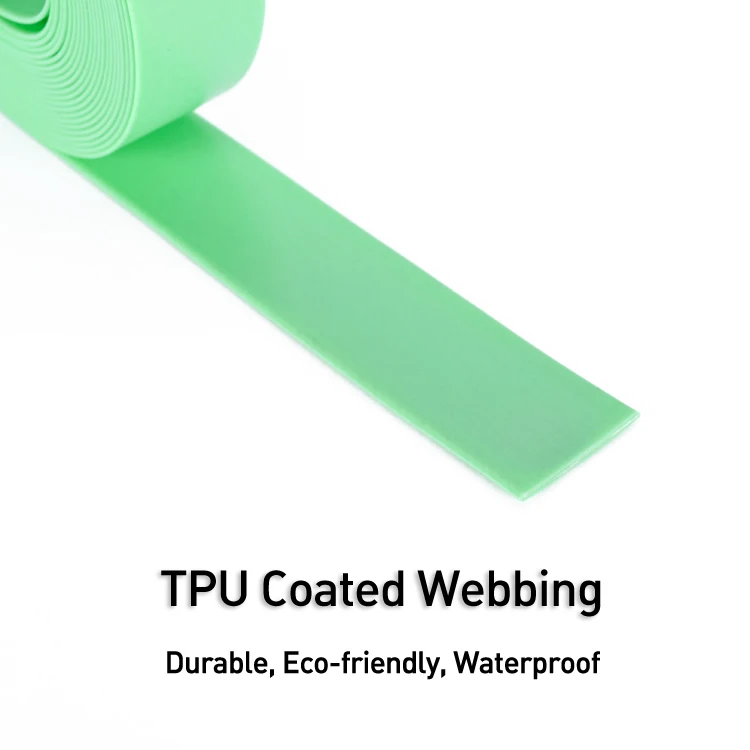 Waterproof Durable Eco-friendly Polyurethane Coated Webbing Easy to Clean Elastic TPU Coated Webbing
