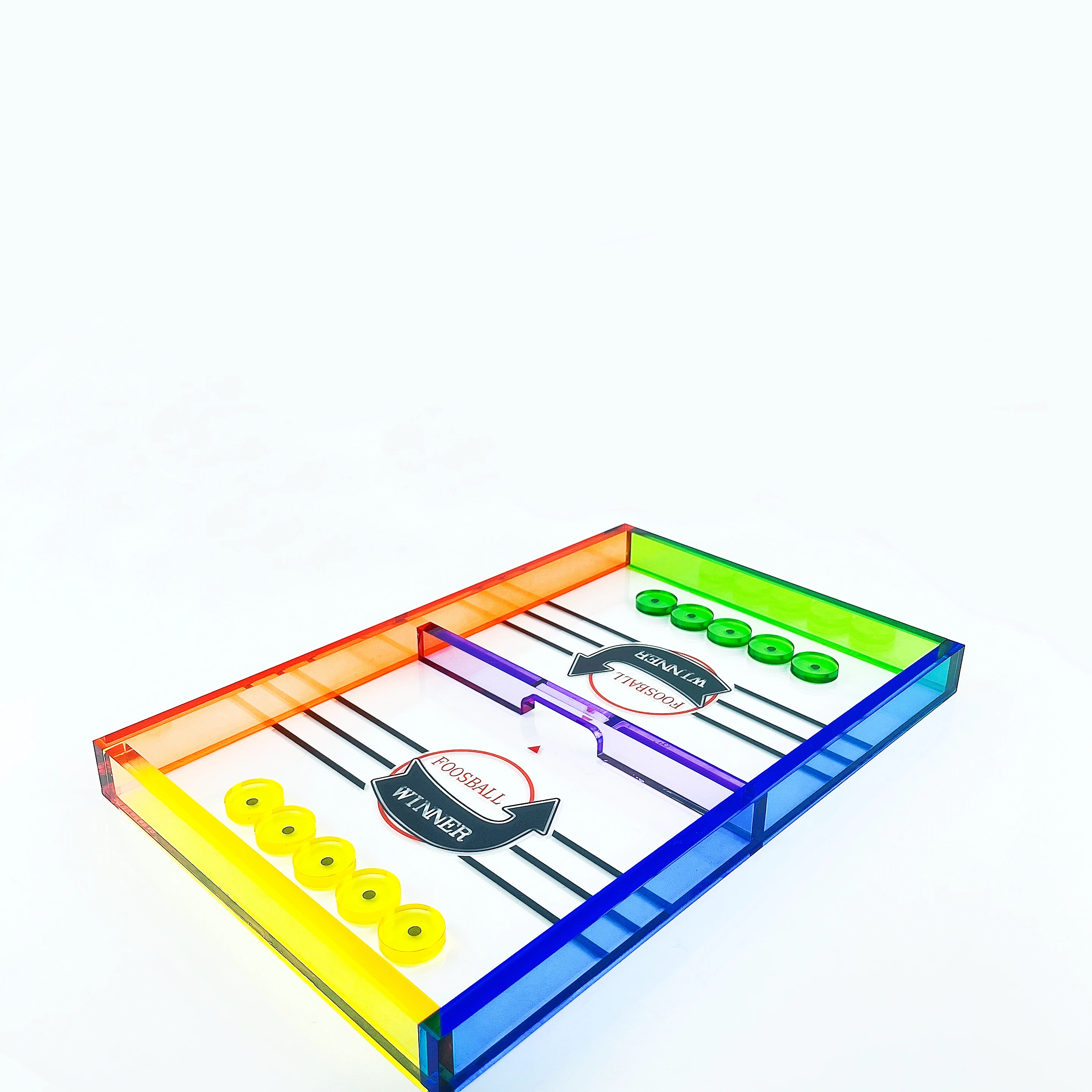 custom FOOSBALL Fast Sling Puck Game Slingshot Toy Winner Board Games Table Desktop Battle 2 in 1 acrylic Ice Hockey Game