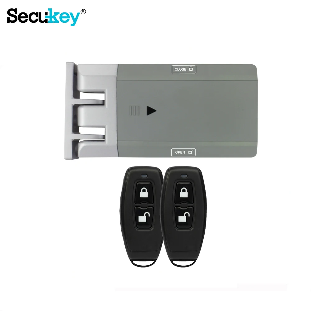 Secukey Wireless Remote Control Lock with 4 Remote Keys Security Invisible Keyless Lock Zinc Alloy Metal Case