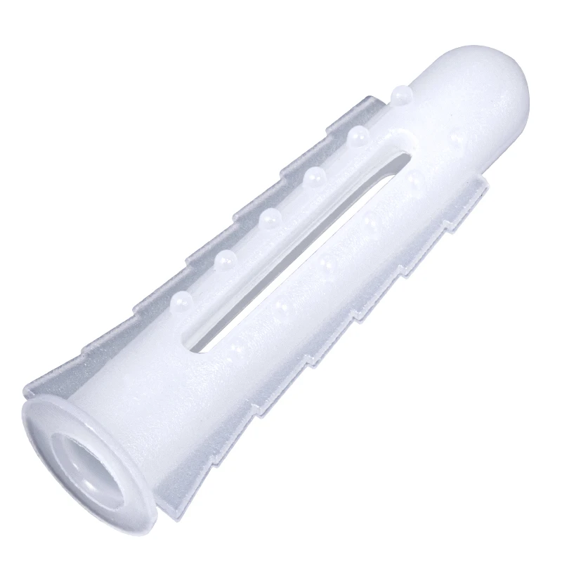 PE 6mm 8mm10mm strengthens thick white plastic expansion tube wall anchor plug screw screw