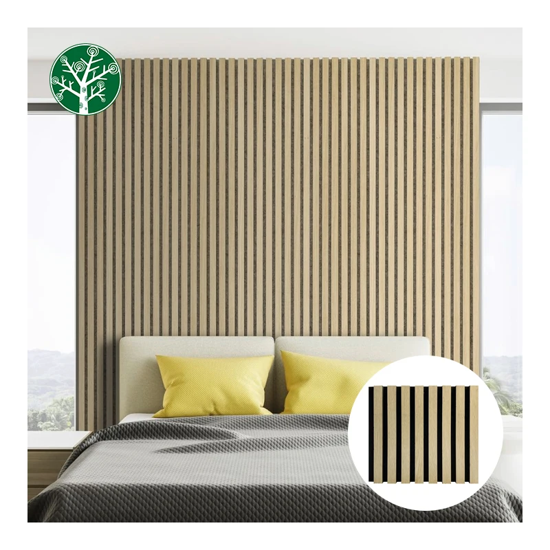 Haoran New Coming High Quality Wall And Ceilings Wooden Slats MDF Akupanels   Used For Recording Studio