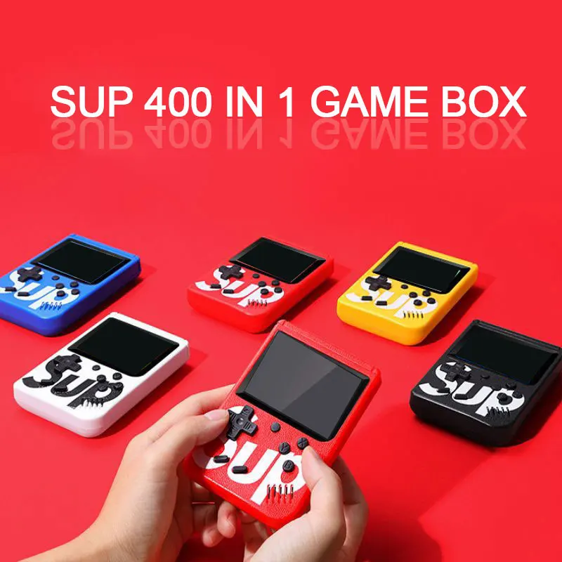 Sup Box 400 in 1 Double Layer Mini Consola 1020 Mah Power Bank Console Handheld Game Player with Usb Port Remote