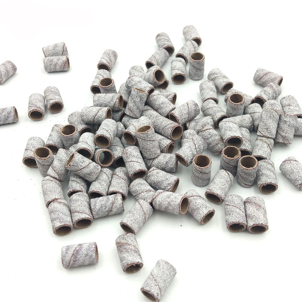 100 шт./компл. шлифовальные ленты для дизайна ногтей с оправкой, инструмент для маникюра и педикюра, дрель для ногтей, аксессуары, инструменты для удаления геля