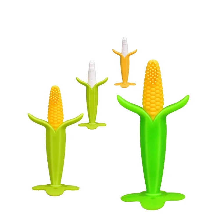 Customized Food Grade Corn Stick Shaped Bpa Free Silicone Organic Baby Teether