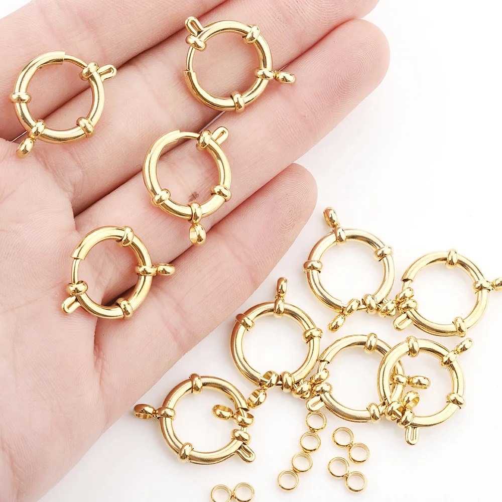 necklace buckle steering wheel snap hook stainless steel jewelry connection breasted buckle spring claps