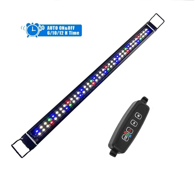 Gako Aquatic SMD5370 48W Aquarium Lights,Aluminum Shell Small Tank LED Aquarium Lights,Dimmer Memory Timing Small Aquarium Light