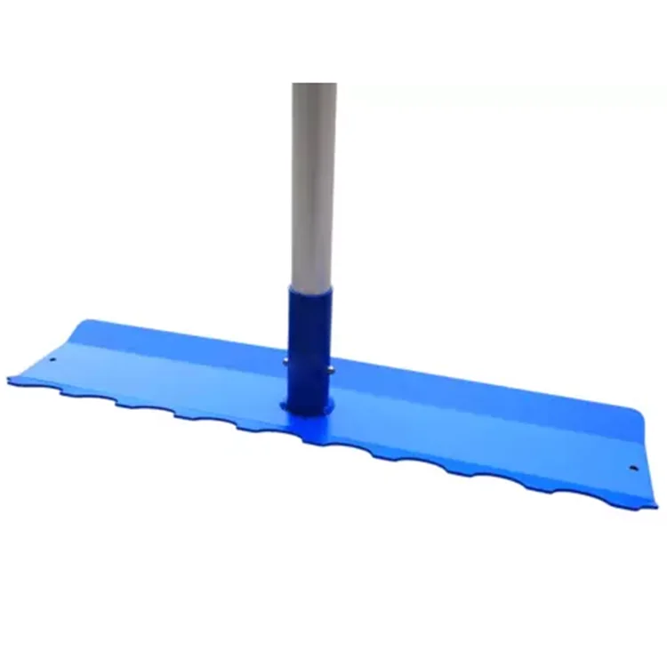 JH-Mech High Quality Blue Concrete Head Spreader With Long Handle Break Down Solid Dirt Level Aluminum Concrete Rake