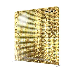 Heavy Duty Tension Fabric Backdrop Frame With Display 8X8 Ft Expo Easy Trade Show Booth Cover Tube Display Tension Fabric Banner