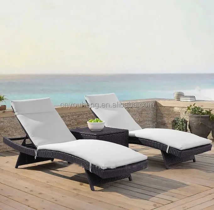 hotel rattan sun beach pool lounger outdoor furniture pool chair sun lounger sun loungers for pool side