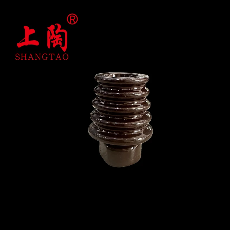 ANSI high voltage porcelain 33kv post brown insulator