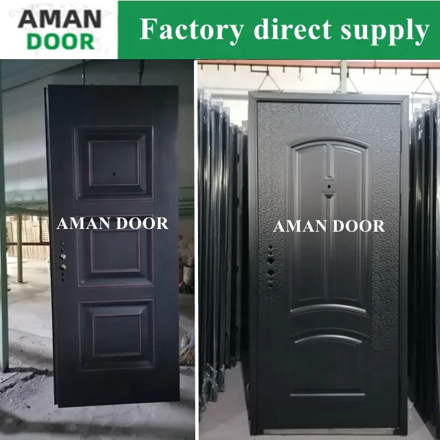 AMAN DOOR Factory Direct Price 30 X 78 Exterior Ghana Steel Security Door Design