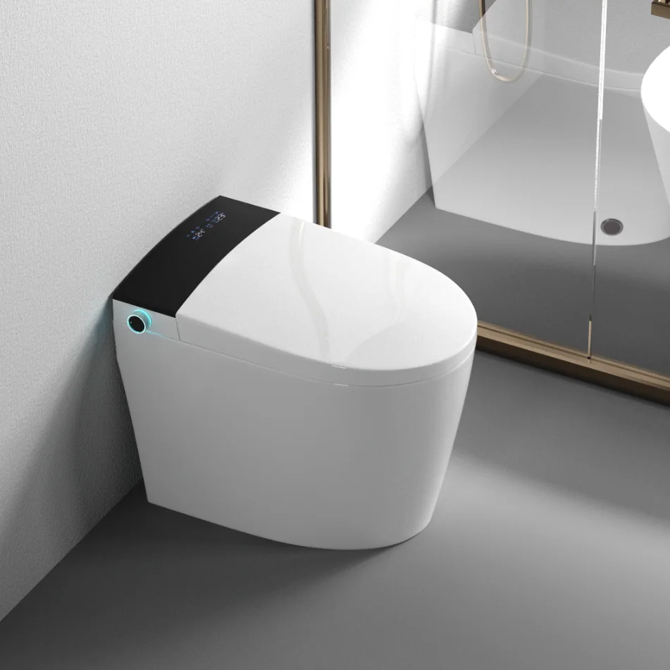 Smart Intelligent Auto Operation Sensor Concealed Cistern WC Toilet With Soft Seat Cover
