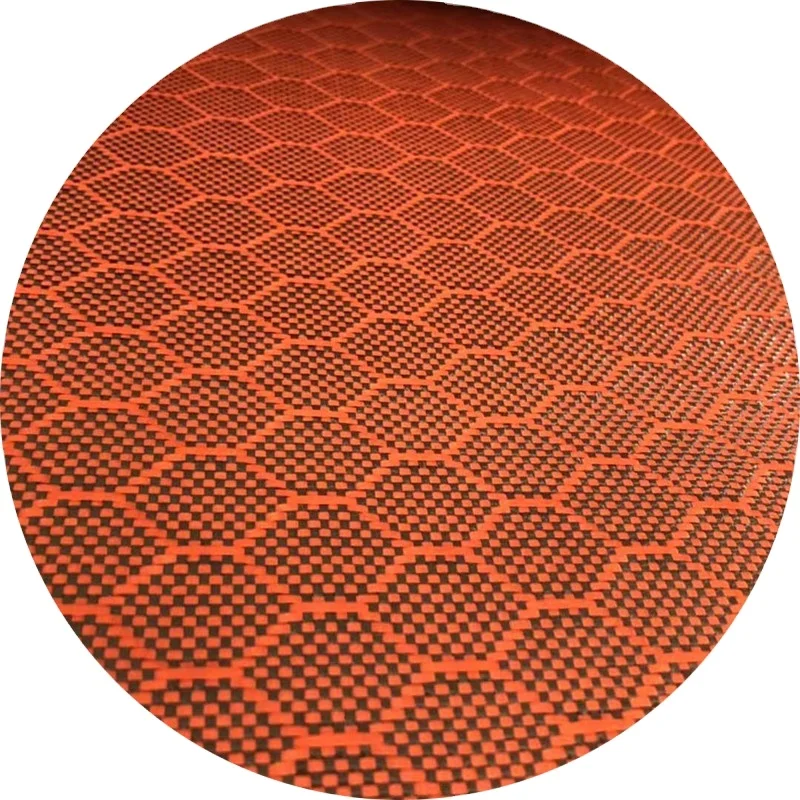 golden honeycomb Colored hybrid aramid carbon fiber fabric