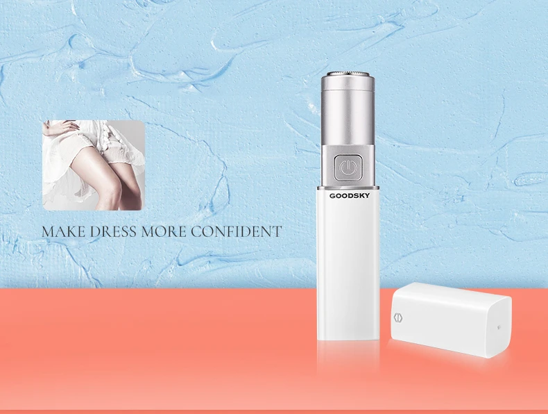 2024 Goodsky USB Rechargeable Lipstick Electric Women Shavers  Mini Hair Removal