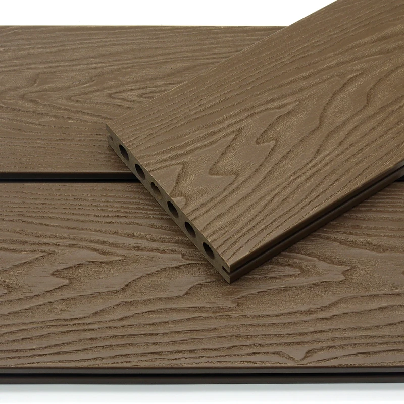 Cheap WPC 3D embossed Wooden Design HDPE wood plastic composite Waterproof Outdoor Decking for swim pool or on boat decking