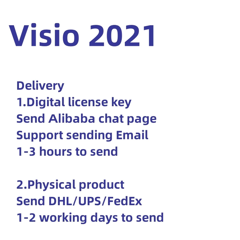 Genuine Visio 2021 Professional key 100% Online Activation Retail Key Visio Professional 2021 License Key send by mai