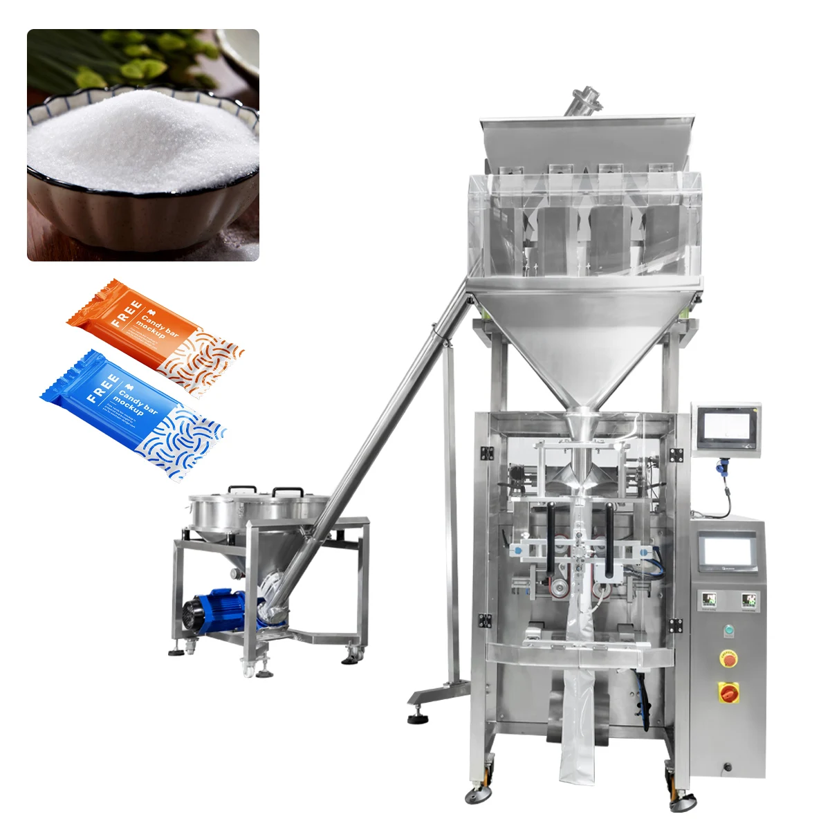 Automatic Flour Snus Powder Price Pouch Packing Machine in India Screw Conveyor Coffee Powder Packaging Machine