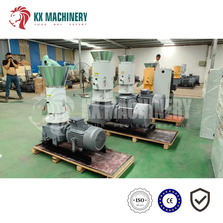 Flat Die Pellet Machine Multiple Biomass Pine Wheat Straw Barley Straw Rice Husk Corn Stover Peanut Pellets Wood Pellet Mills