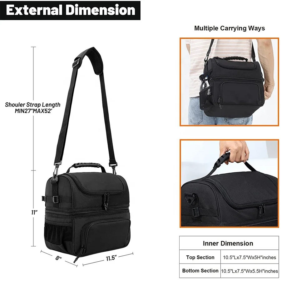 Thermal Bags Food Lunch Delivery For Insulated Insulation Pizza Custom With Foil Kids Box Disposable Cooler Tote Bag RPET