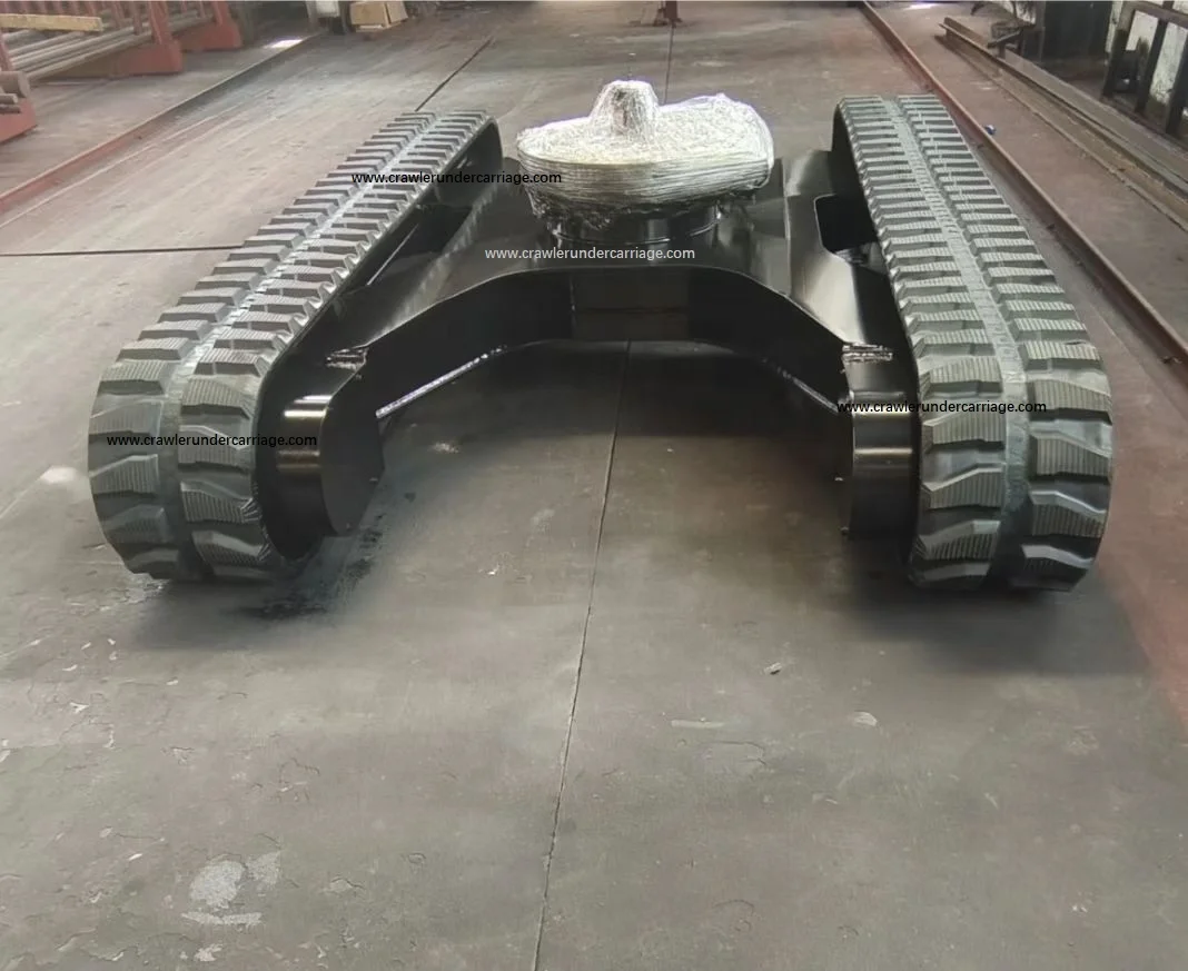 Yijiang 5 Ton Hydraulic Crawler Rubber Tracked Undercarriage Systems with Swing Bearing for Mini Excavator Drilling rig
